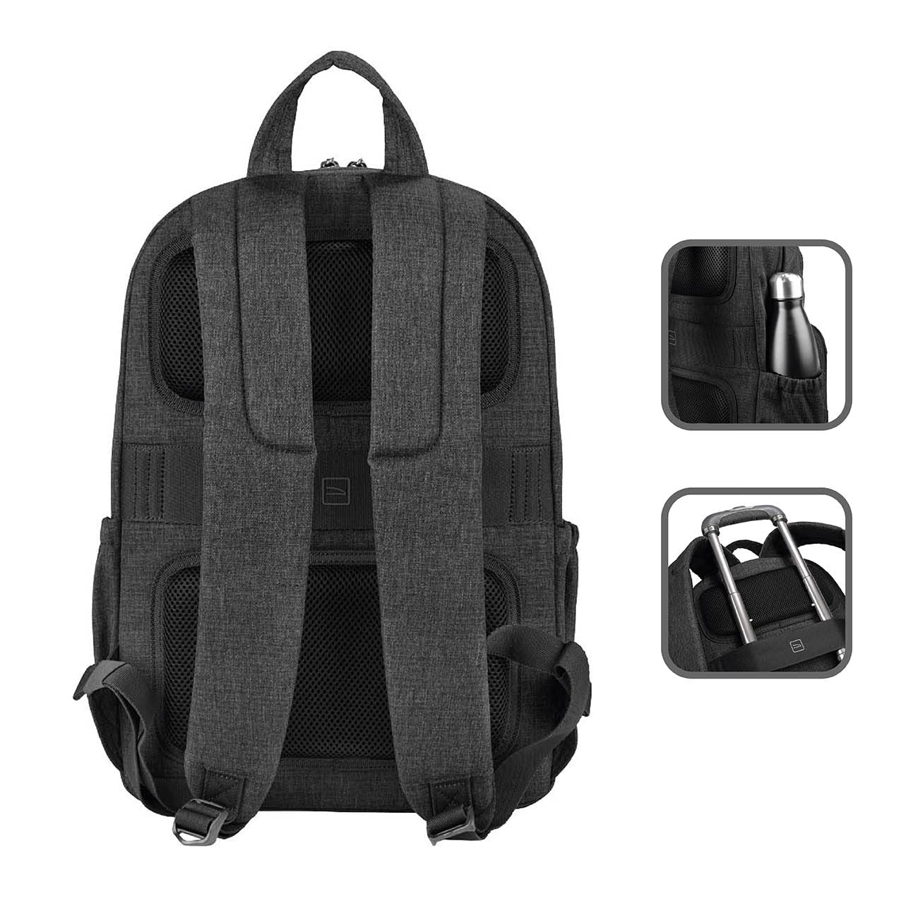 Tucano - Bit Zaino porta PC compatibile con Laptop 15.6 pollici e MacBook Pro 16". Capiente da Ufficio e Università. Imbottito e Protettivo per Laptop e Tablet, Adatto per Uomo e Donna