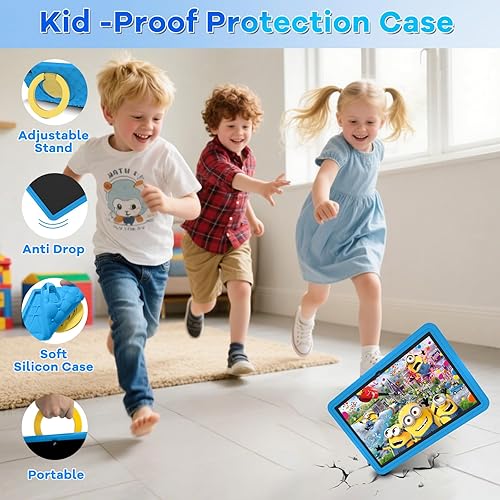 Miniatura 7 de DMOAO Tablet infantil de 10.1 pulgadas Android 15-30GB RAM+64GB ROM (1TB expandible), Octa-Core 2.0GHz, pantalla de luz anti-azul, 6000mAh, WiFi 6,