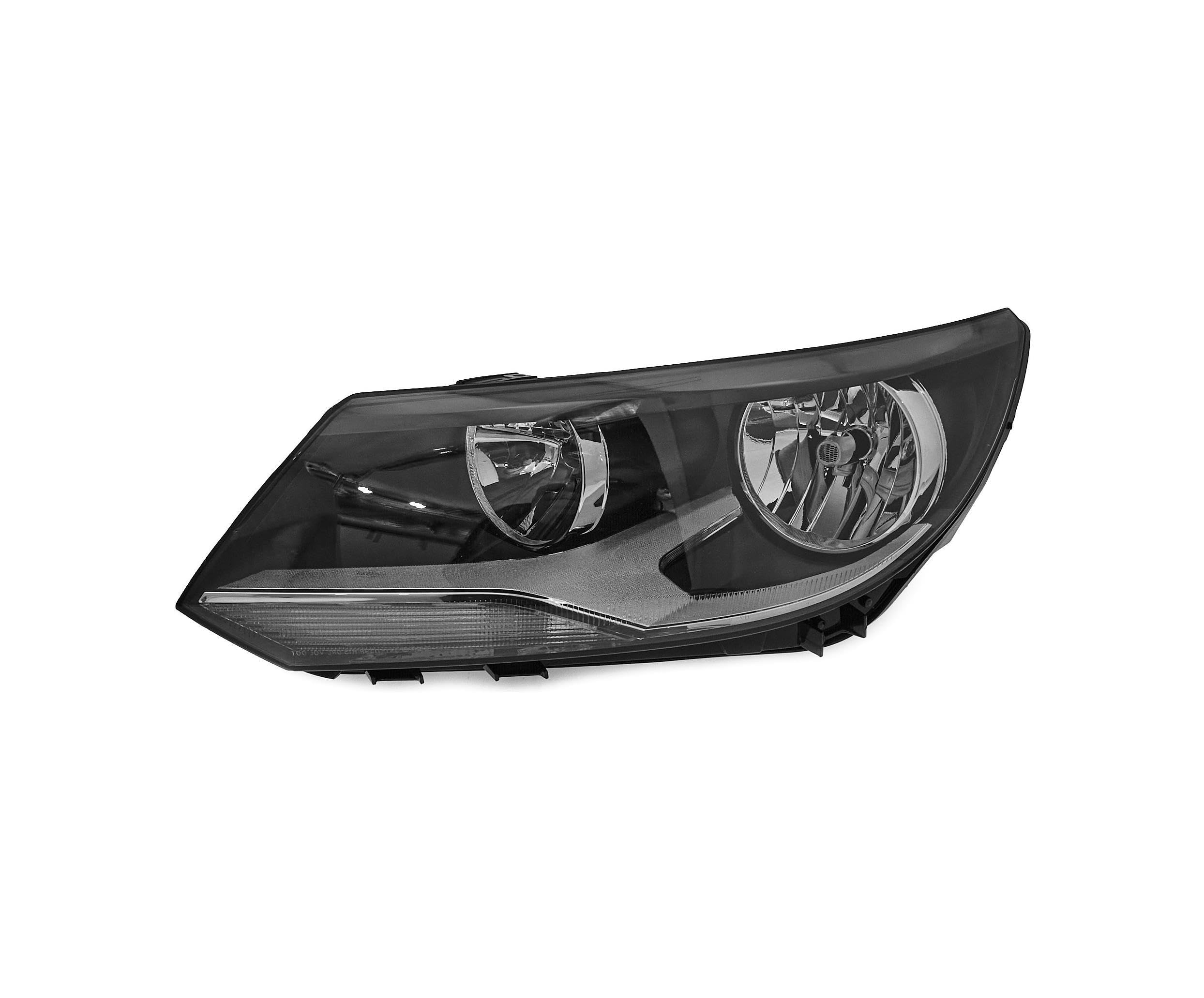 auto Fari anteriori Sinistra 5N1941029 compatibile per VW TIGUAN 2011-2016, elettrico, con motore, H15, H7, PY21W, W5W, ECE
