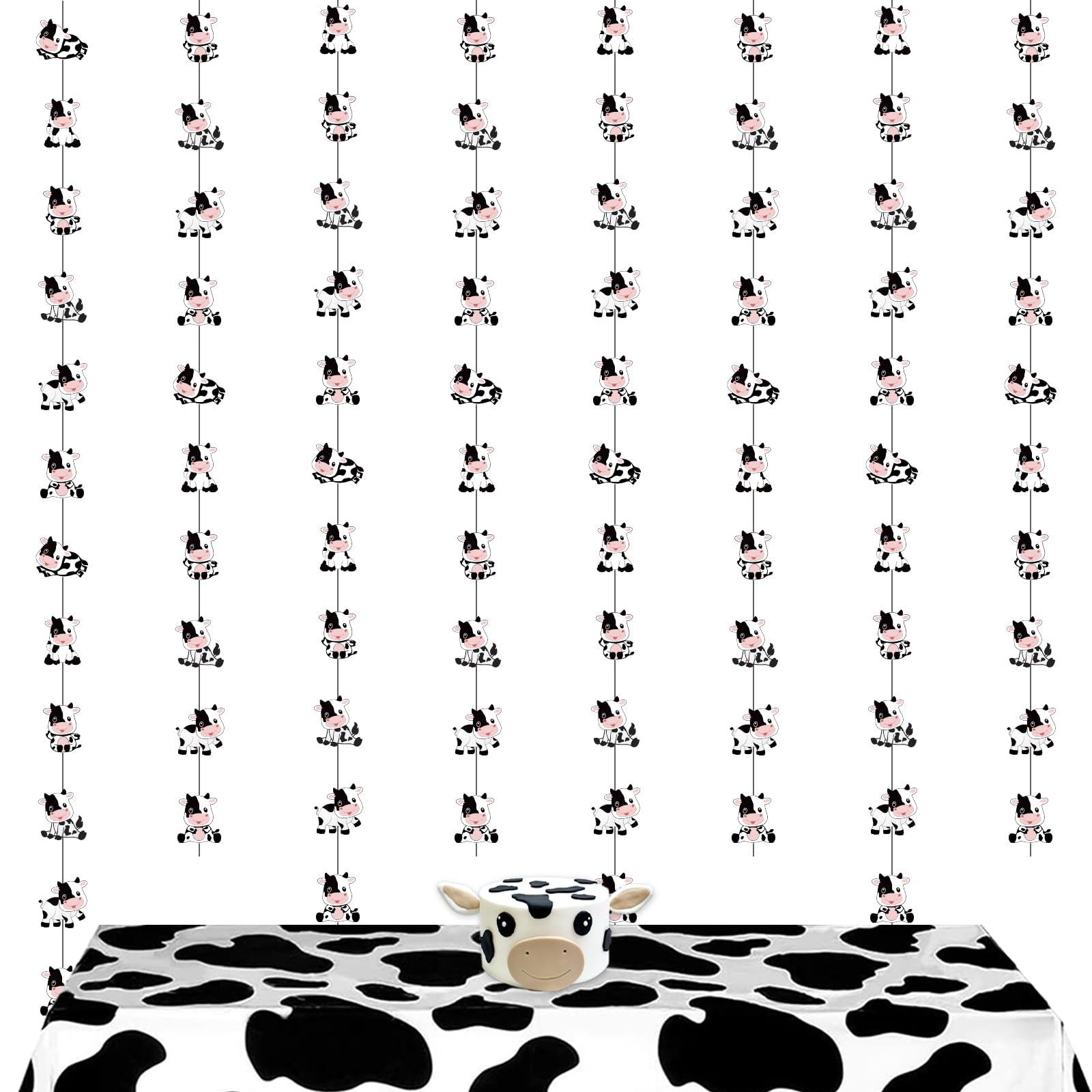 Guirlande de vaches et décoration de fête animaux de la ferme - Accessoire photo anniversaire