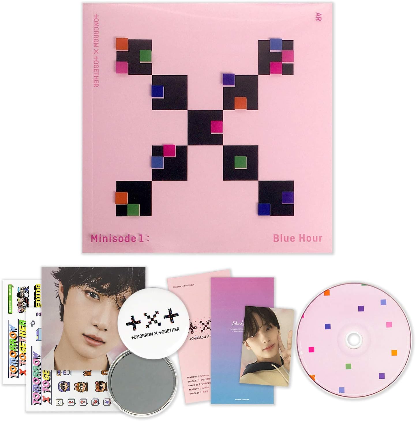 Tomorrow X Together TXT Album - MINISODE1 : BLUE HOUR [ AR ver. ] CD + Photobook + Paper Sticker + Lyric Paper + Behind Book + Photo&Post card