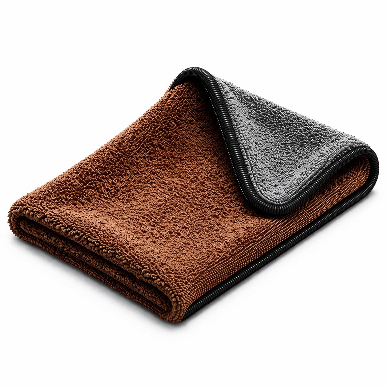 Microfiber Car Cleaning Cloth 600 GSM (40x60 CM) – Ultra Soft, Super Absorbent, Lint-Free, Dual Side Coral Cloth with Suede Edging - Microfibre Cloth for Car, Bike & Home (1, Brown, 40x60)-image-34