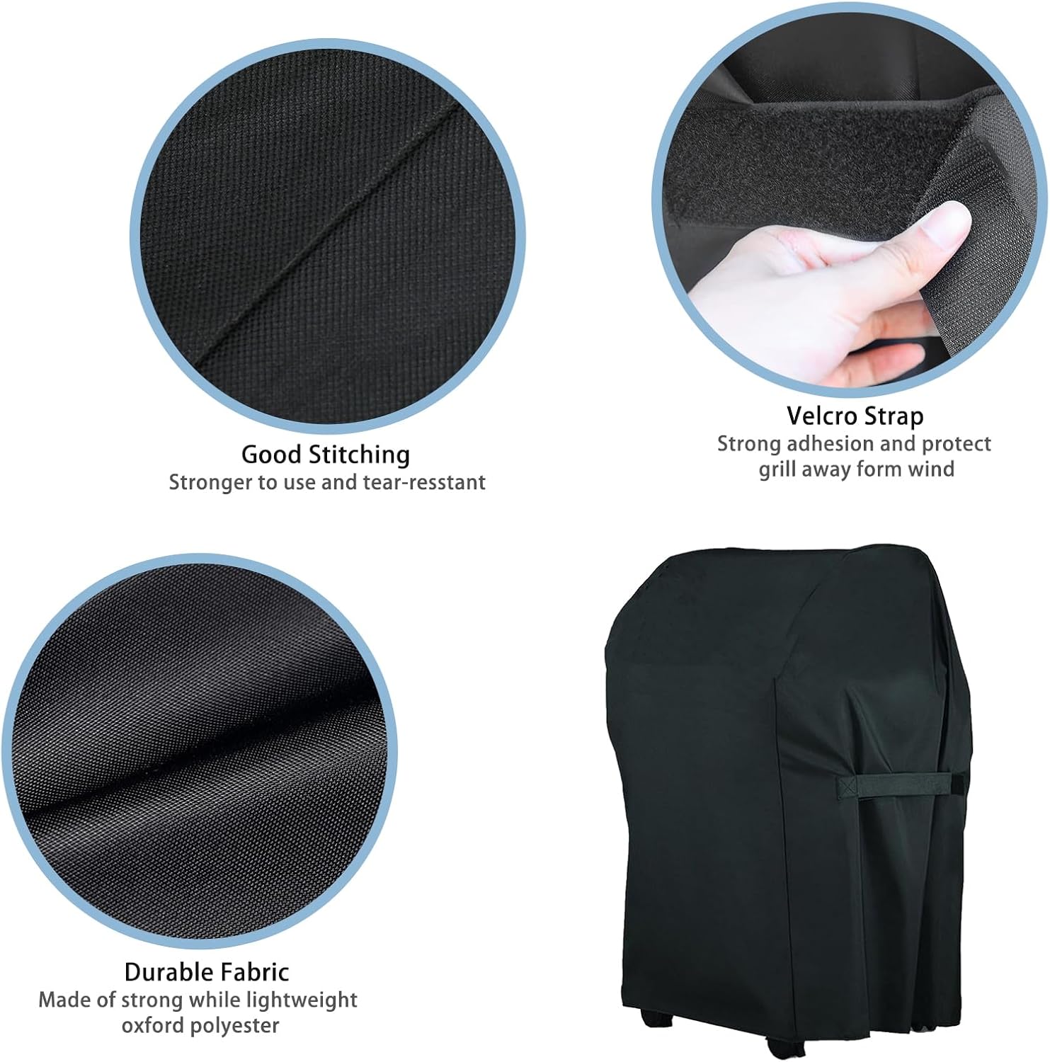 Performance Grill Cover for Char-Broil Performance 2 Burner Gas Grill (Side Shelfs Folded), Outdoor Heavy Duty Waterproof Barbecue Gas Cover for Charbroil and Smokers