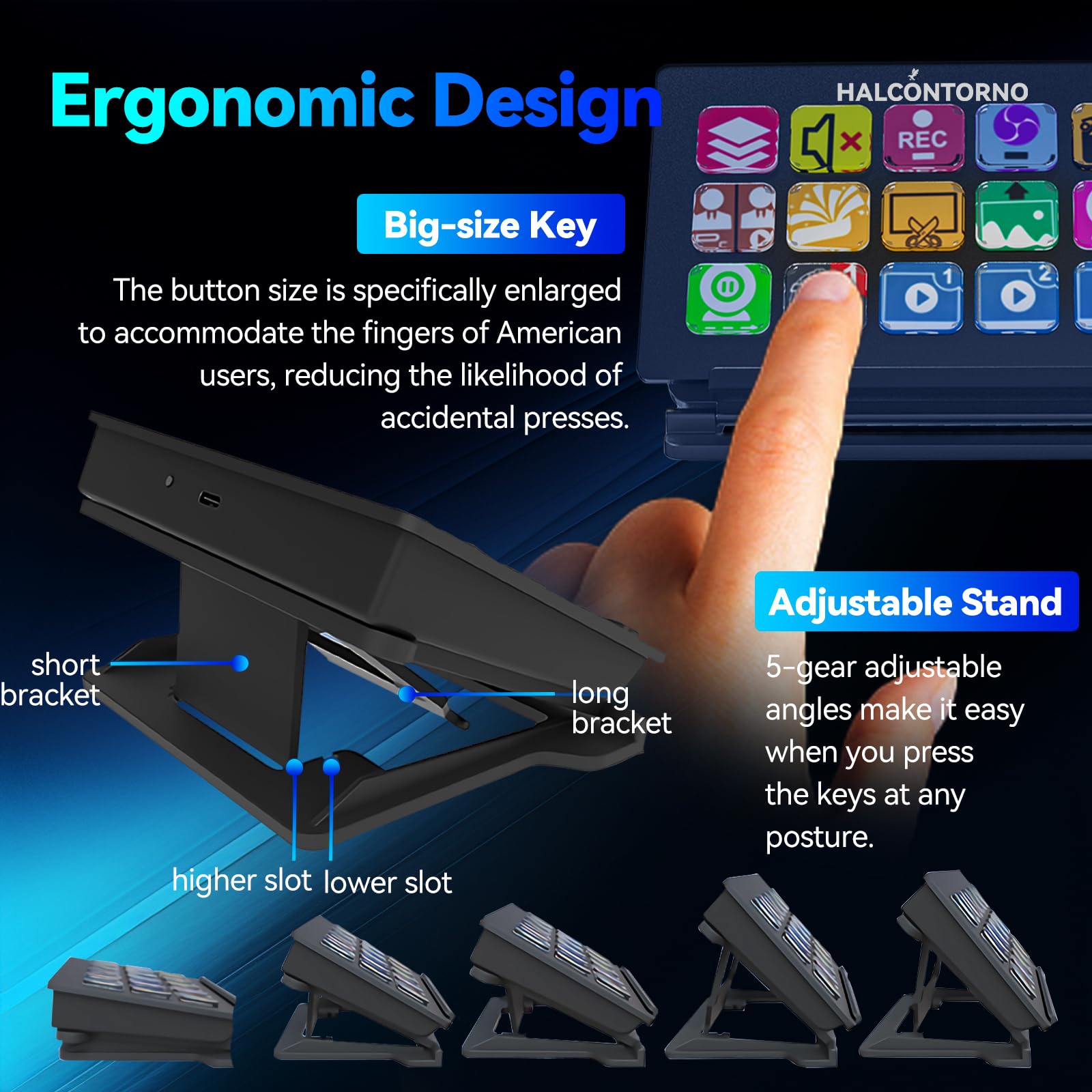 Amazon.com: HALCONTORNO Stream Dock - Mirabox Steamdeck for PC Mac