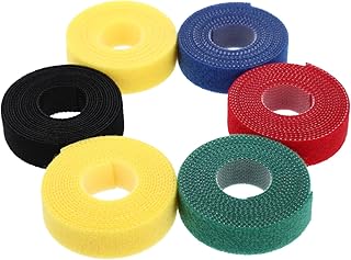 OSALADI 6 Rolls Strap Data Cable Winder Wire Fastening Ties Wire Ties Reusable Cable Holders Gardening Plant Tie Cord Management Strap Wire Ties Wraps Organizer Data Line