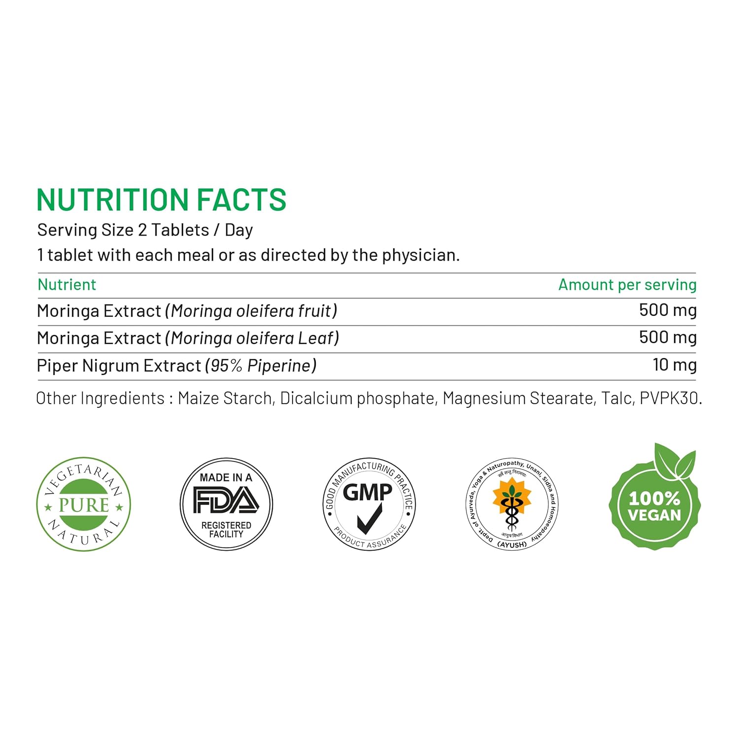 Bliss Wellness Moringa Biopperin 1000 mg Superfood, Pure Moringa Fruit and Leaves Extract and Biopperin, Immunity Booster, Antioxidant Blood Sugar Cholesterol Management Supplement - 60 Vegetarian Pills Bliss Wellness Moringa Biopperin 1000 mg Superfood, Pure Moringa Fruit and Leaves Extract and Biopperin, Immunity Booster, Antioxidant Blood Sugar Cholesterol Management Supplement - 60 Vegetarian Pills