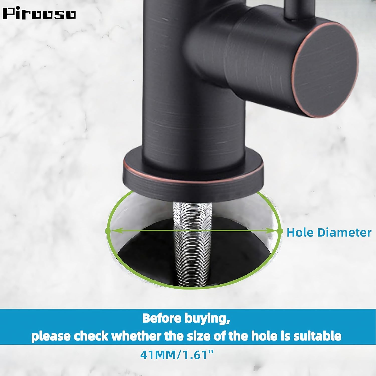 Oil Rubbed Bronze RO Faucet - 360° Swivel Drinking Water Faucet, Lead-Free Brass Water Filter Faucet Compatible with Reverse Osmosis & Under Sink Filtration Systems