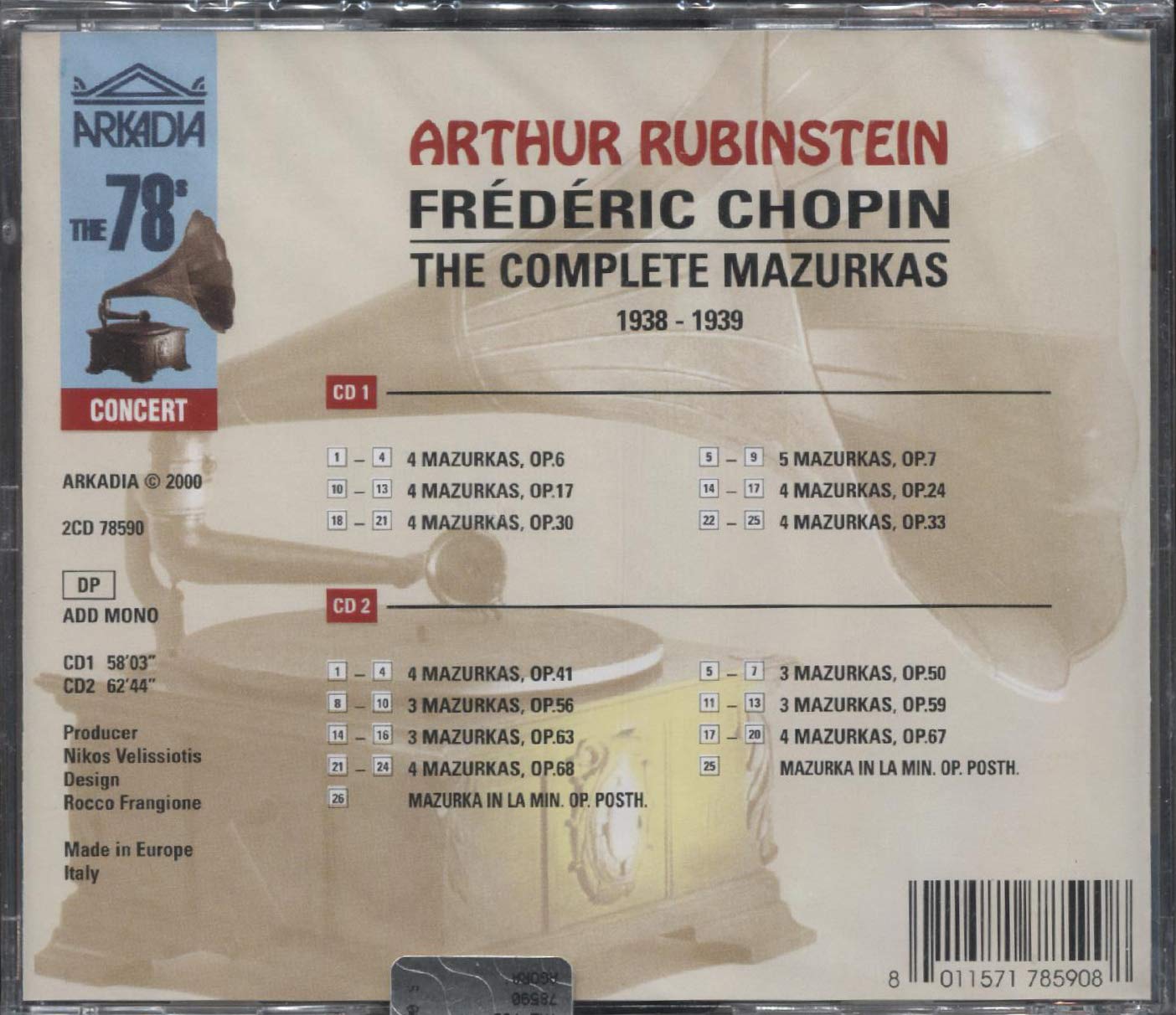 Rubinstein spielt Chopin (Die Mazurken) (Aufnahmen 1938-1939)