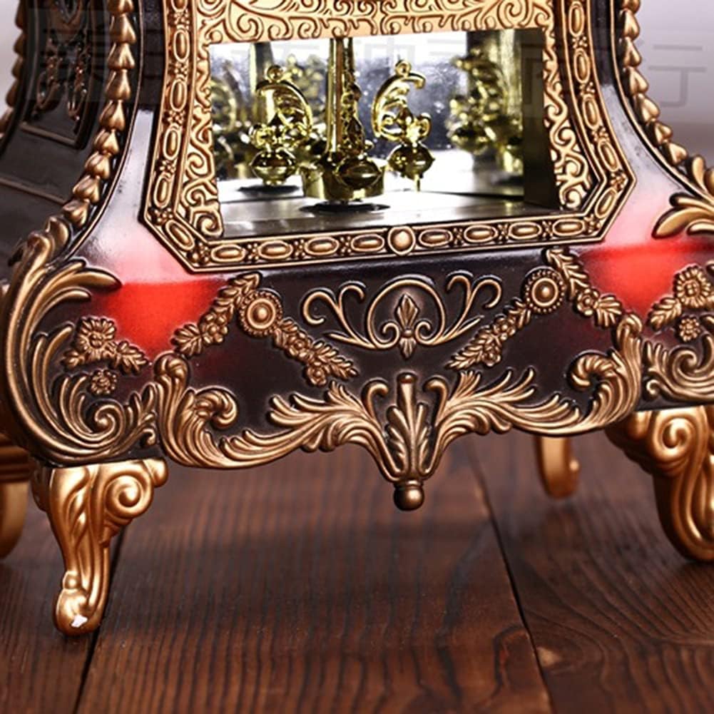 Ochine Vintage Retro Alarm Clock with 12 Songs, Antique Clock Small Desk Clock for Table, Retro 13 inches Battery Operated Alarm Clock Decorative Table Clock for Home Office Living Room Bedroom
