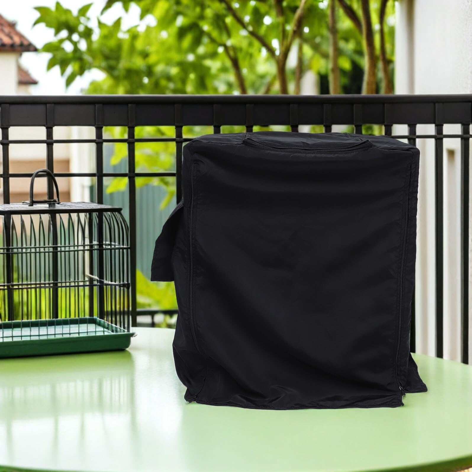 KOMBIUDA 2 Stück Universelle Vogelkäfigabdeckung aus Warmem Strapazierfähigem Material 45,6x45,6x86cm Verdunkelungs und Thermodecke für Wellensittiche Papageien Katzen und