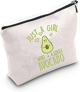 ZJXHPO Just A Girl Who Loves Avocados Makeup Bag Acocado Lover Gift Funny Avocados Cosmetic Bag Funny Avocados Cosmetic Bag (Avocados)