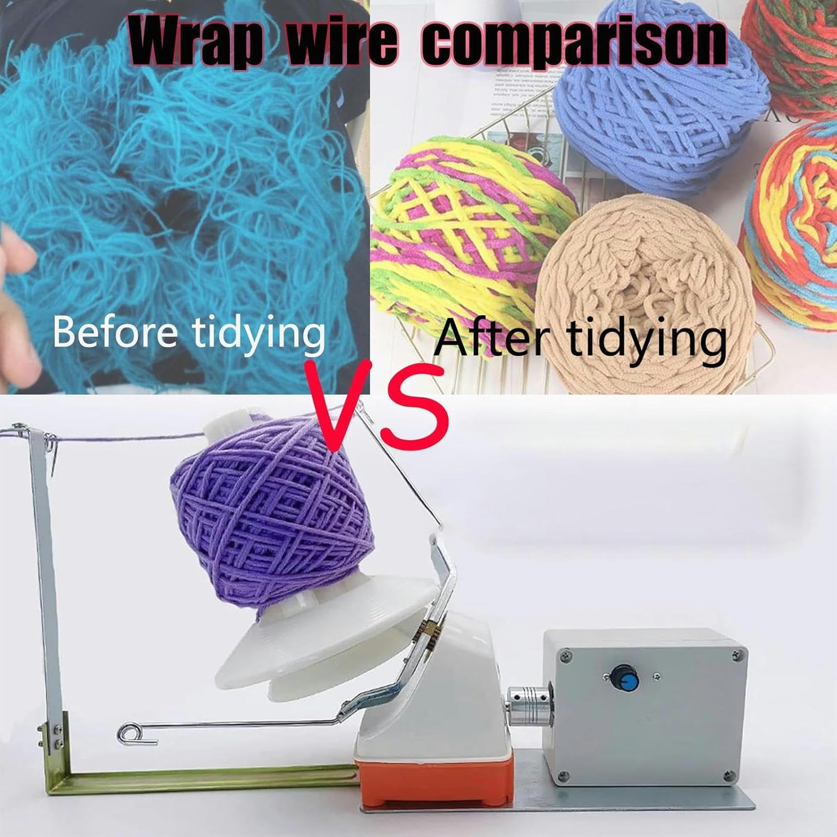 Máquina De Bobinado Eléctrico, Bobinador De Bola De Hilo, Hilo De Rodillo De Tejido Automático, Bobinador De Ritmo De Hilo De Hilo De Rollo De Tejido Eléctrico, para Lana, Cuerda, Nylon