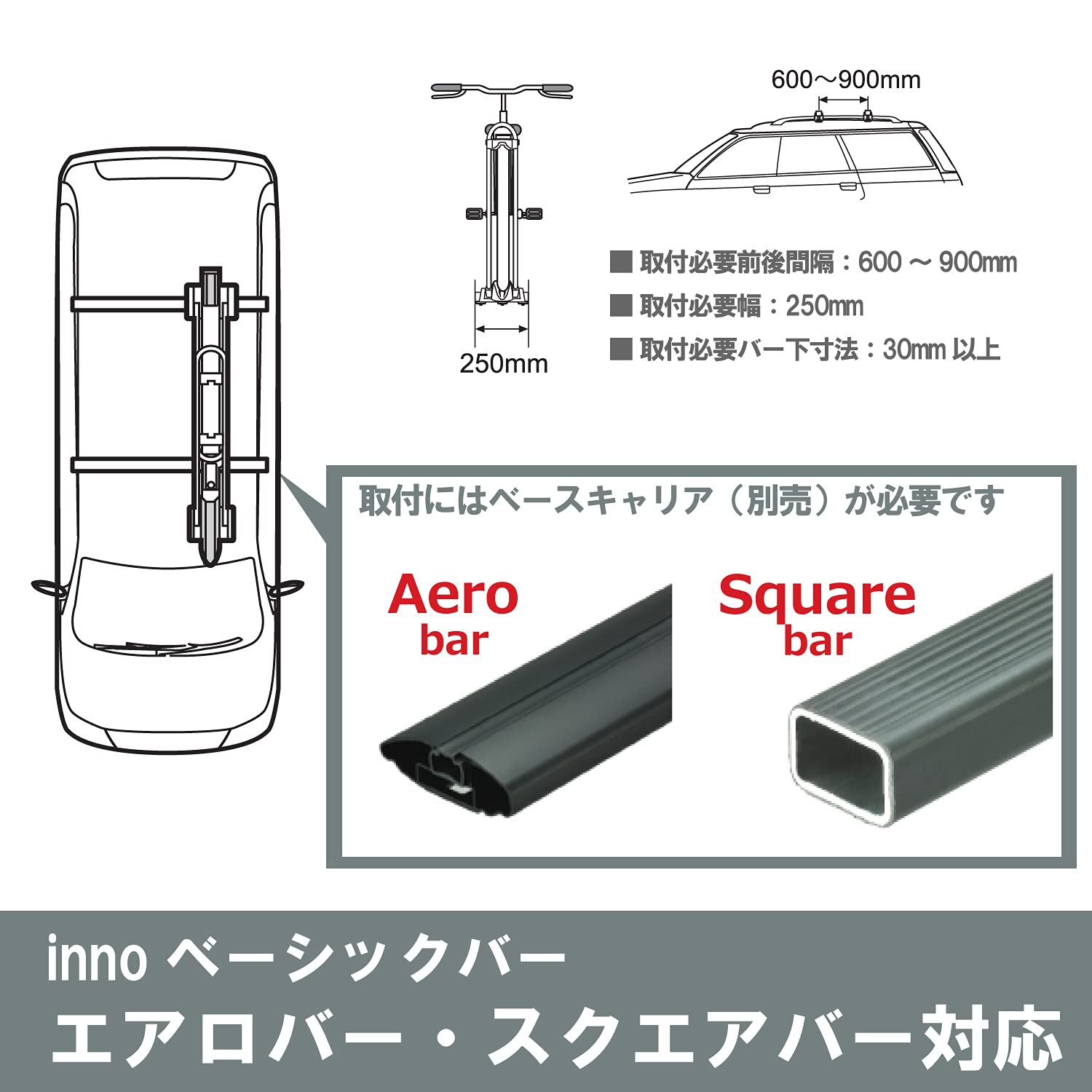Amazon.co.jp: CARMATE INA389 Inno Cycle Carrier, Compatible with 