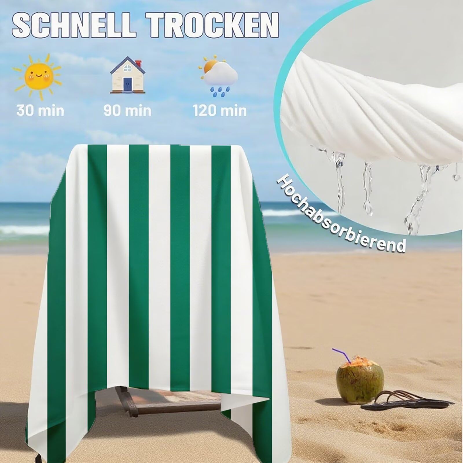 Toallas de Playa Microfibra Sencillez Toalla Playa Grande 180x90 cm Mujer Hombre Secado Rápido Absorbente Toallas Gimnasio Suave Sin Arena Toalla Microfibra para Playas Piscina Viajes Camping Q-315