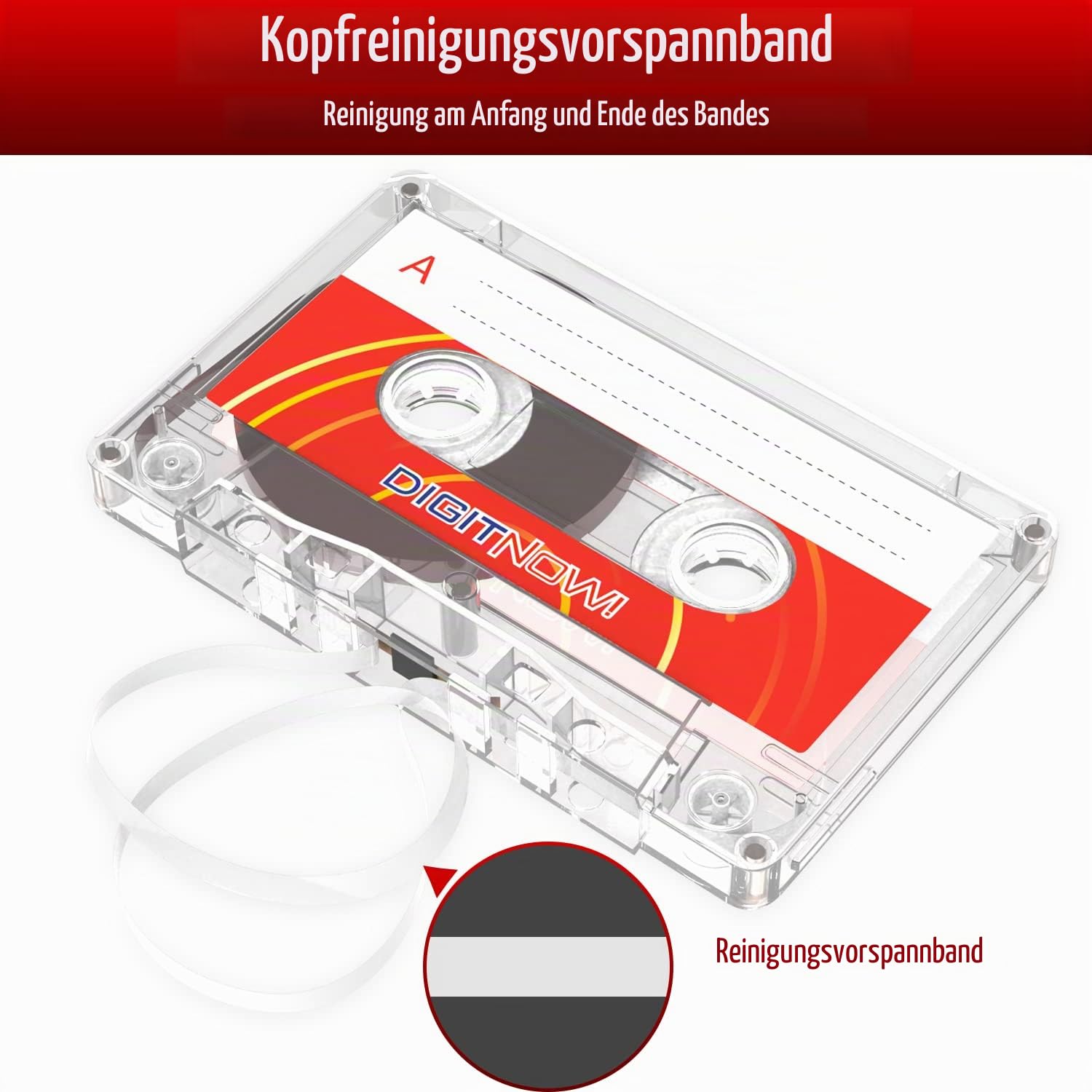 Leere Audio-Kassettenband, 90 Minuten Aufnahmezeit, geräuscharm und hohe Ausgangsleistung, Diktieren, MP3-Aufnahme auf Blankoband, 5 Stück
