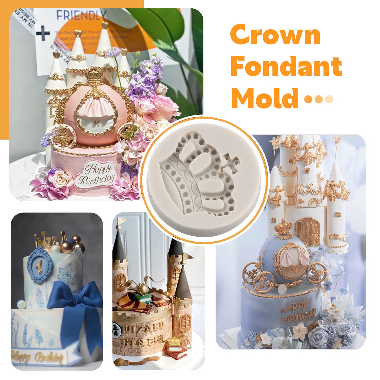 Sijiangmold Lijnketting fondant vormen barok stijl franjes frame vorm