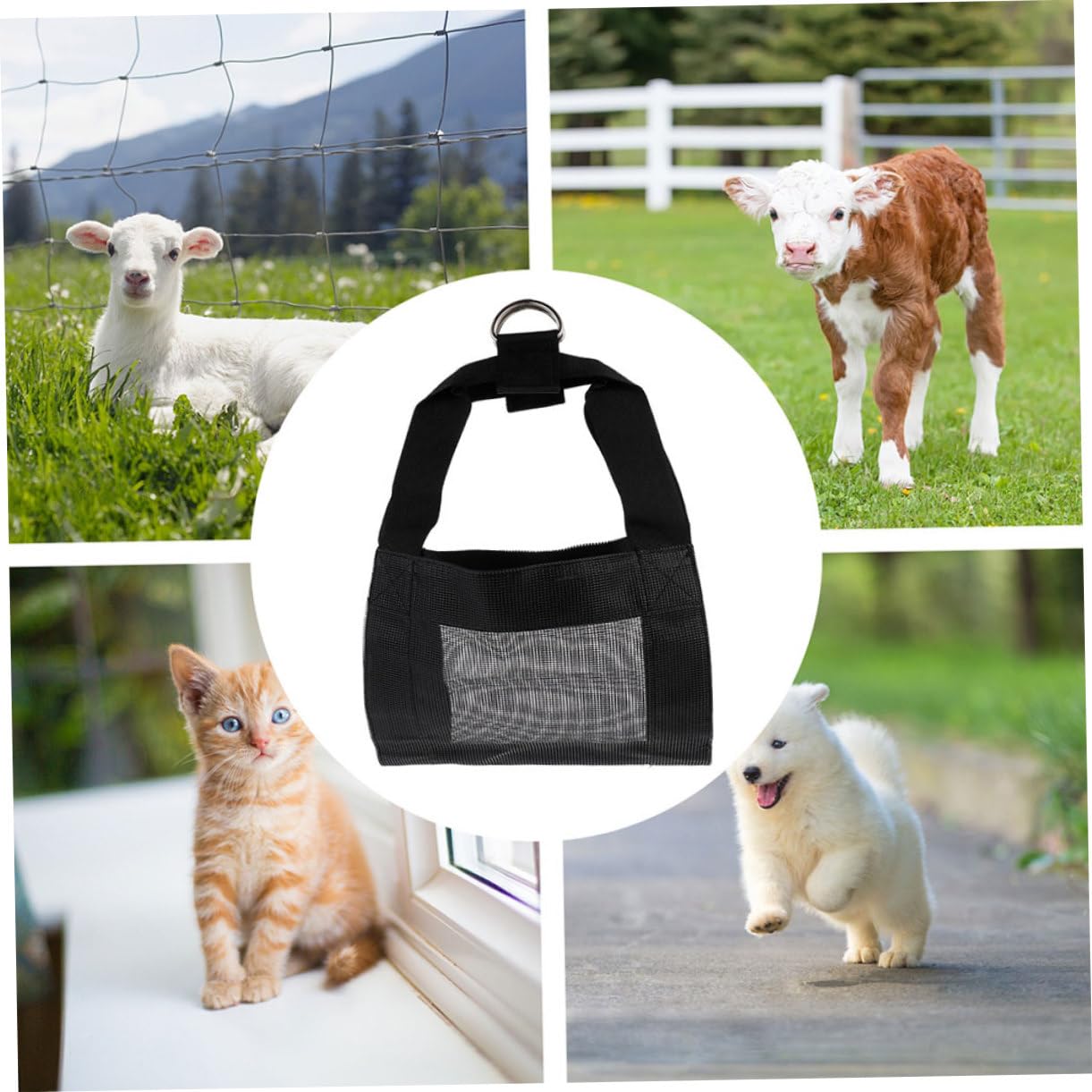 Cabilock Imbracature per Pesare Piccoli Animali 2 Pezzi Doppia Maniglia, Imbragatura Sollevatore Ergonomica per Bestiame, Amaca per Pesatura Cani e Animali Domestici, Supporto Resistente