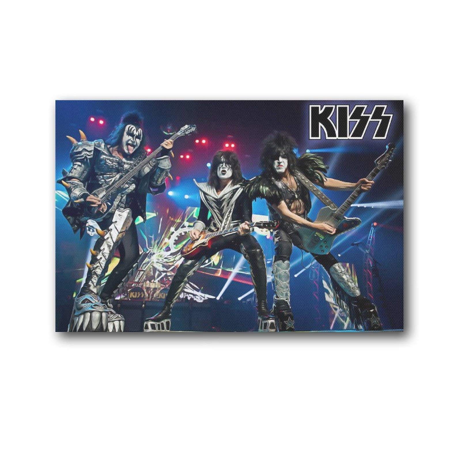 Amazon｜Kiss キスバンド-音楽 キャンバスポスターウォールアート
