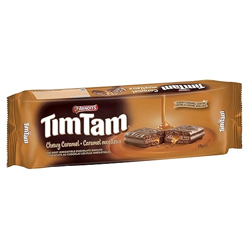 Arnott’s Tim Tam Chewy Caramel Chocolate Biscuits – 175g (6.2oz) – Classic Australian Treat