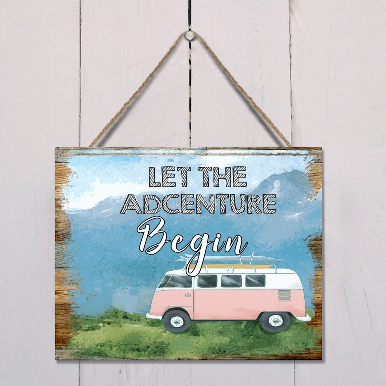 Targa in metallo per decorazione esterna per la casa What Happens at the Camper Stays at