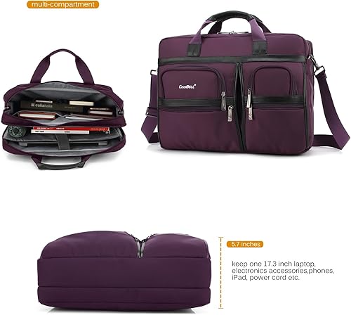 Miniatura 6 de Maletín para laptop, bolsa protectora de 17.3 pulgadas, bolsa de hombro de nailon multifuncional para laptop, Ultrabooktablet,