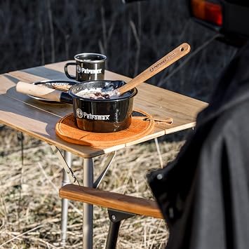 Petromax Enamel Pan for Campfire Cooking, Indoor/Outdoor Steel Pot
