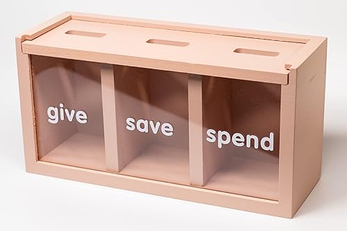Alcancía para niños, alcancía para adultos, ahorro de dinero seguro para niños, caja de ahorro de monedas y efectivo (rosa)