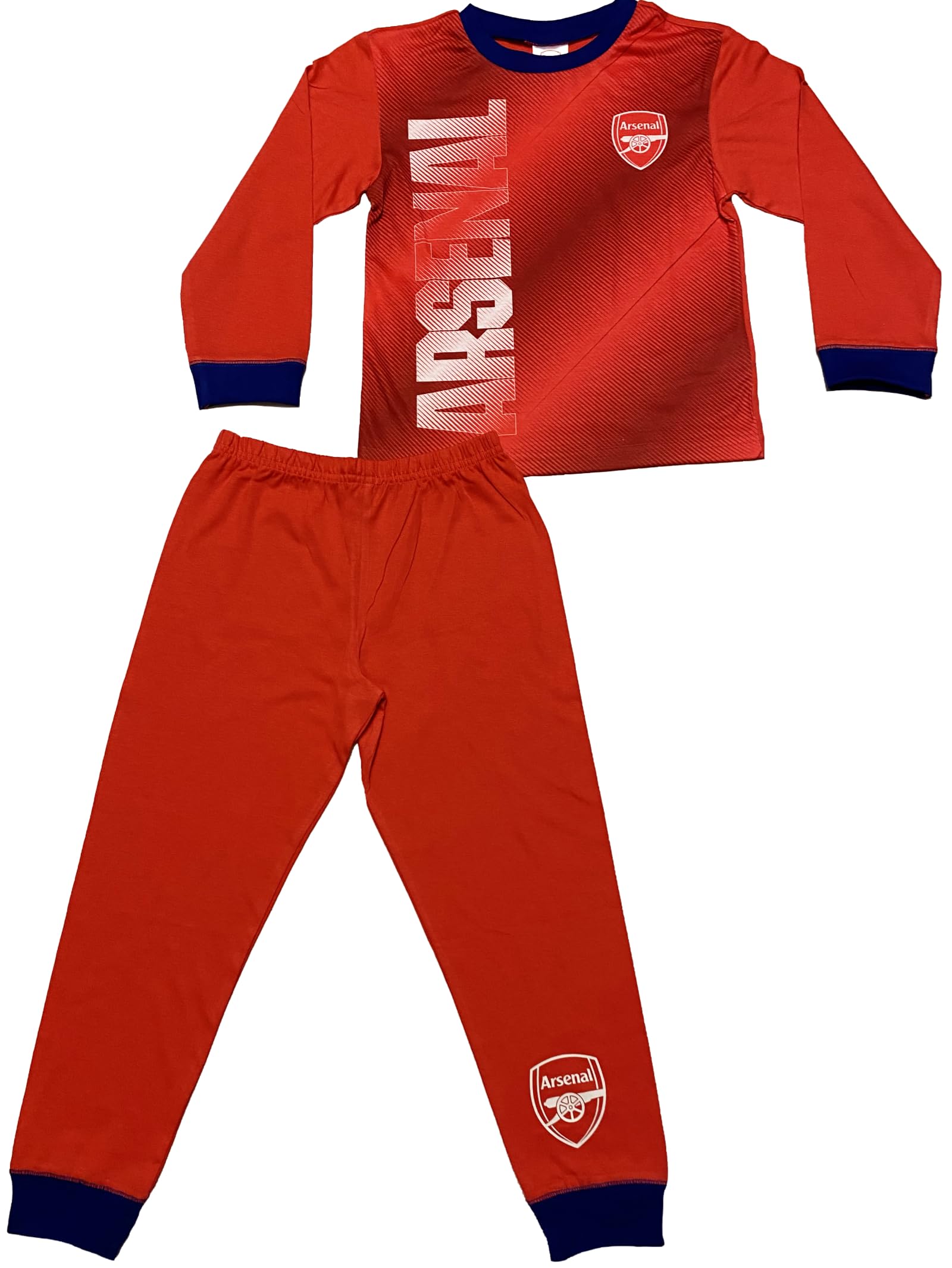 TDP Childrens Official Arsenal FC Pyjamas | Boys Football Club Nightwear Pj Set, Age 4-5 Years Red