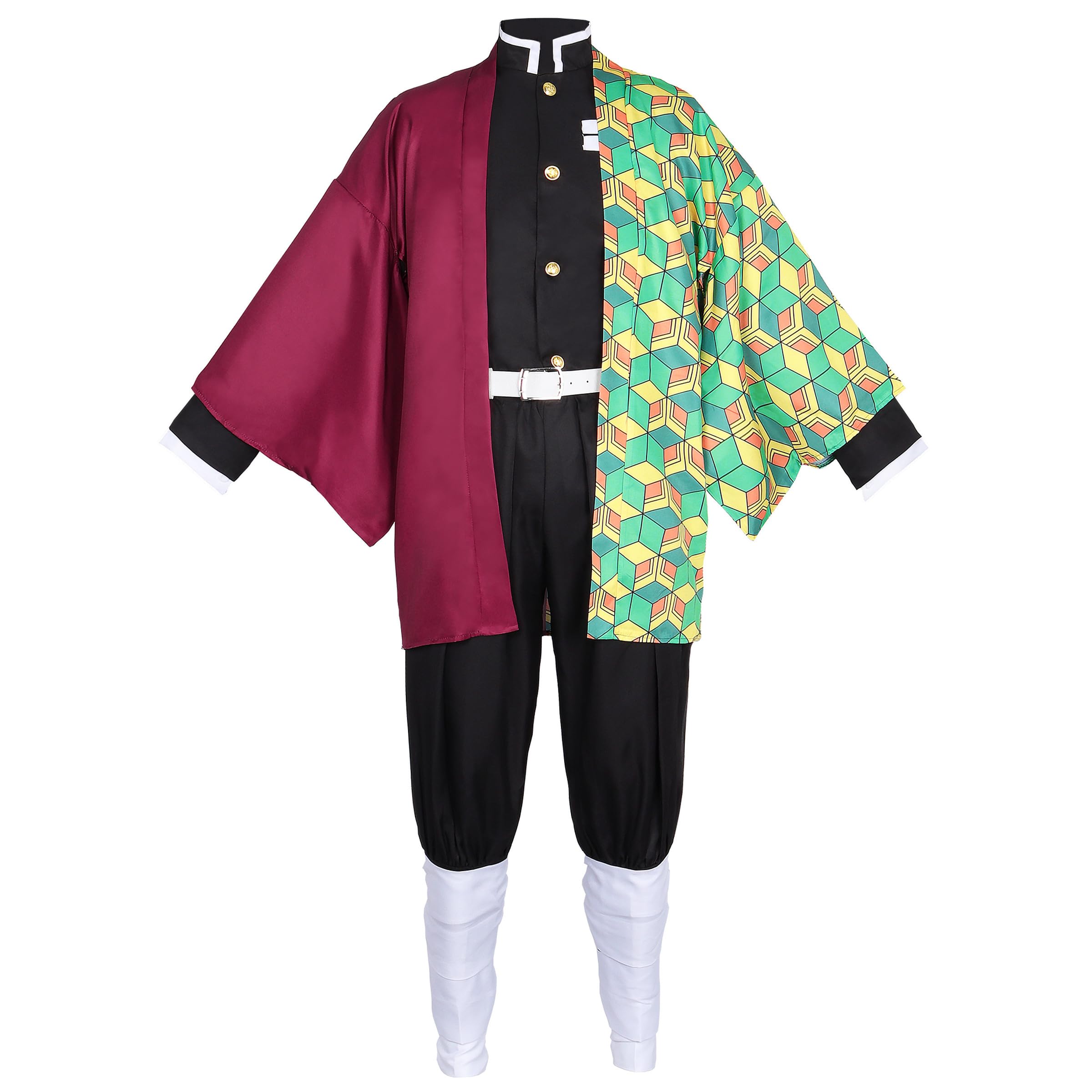 Satdflie Cosplay Costume Kimono Robe Suit with Belt Full Uniform Set Unisex Christmas Halloween Outfit Anime Fans Gift，Style/7, M