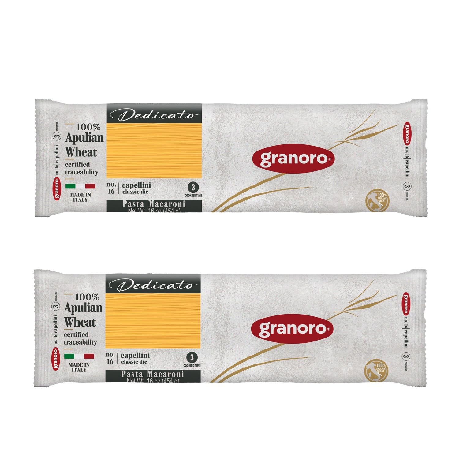 Granoro Dedicato Spaghettoni #110 (Thick Spaghetti) - Authentic Italian Pasta, Made from 100% Puglia Durum Wheat Semolina, Bronze Die, Non-GMO, Vegan, 1 lb Bags (Pack of 3)