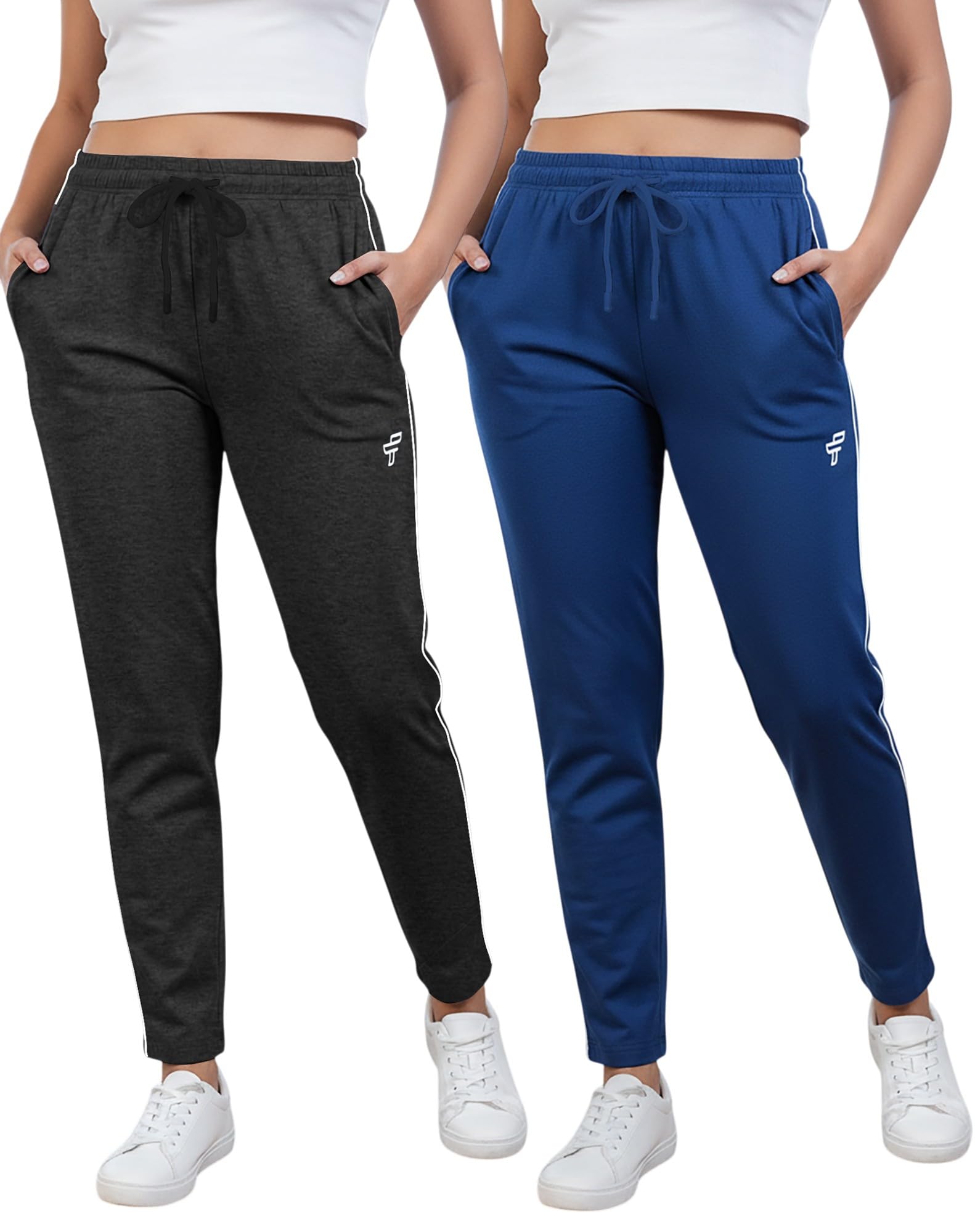 feel track Women Cotton Regular Fit Track Pants (Pack of 2)-picture-19