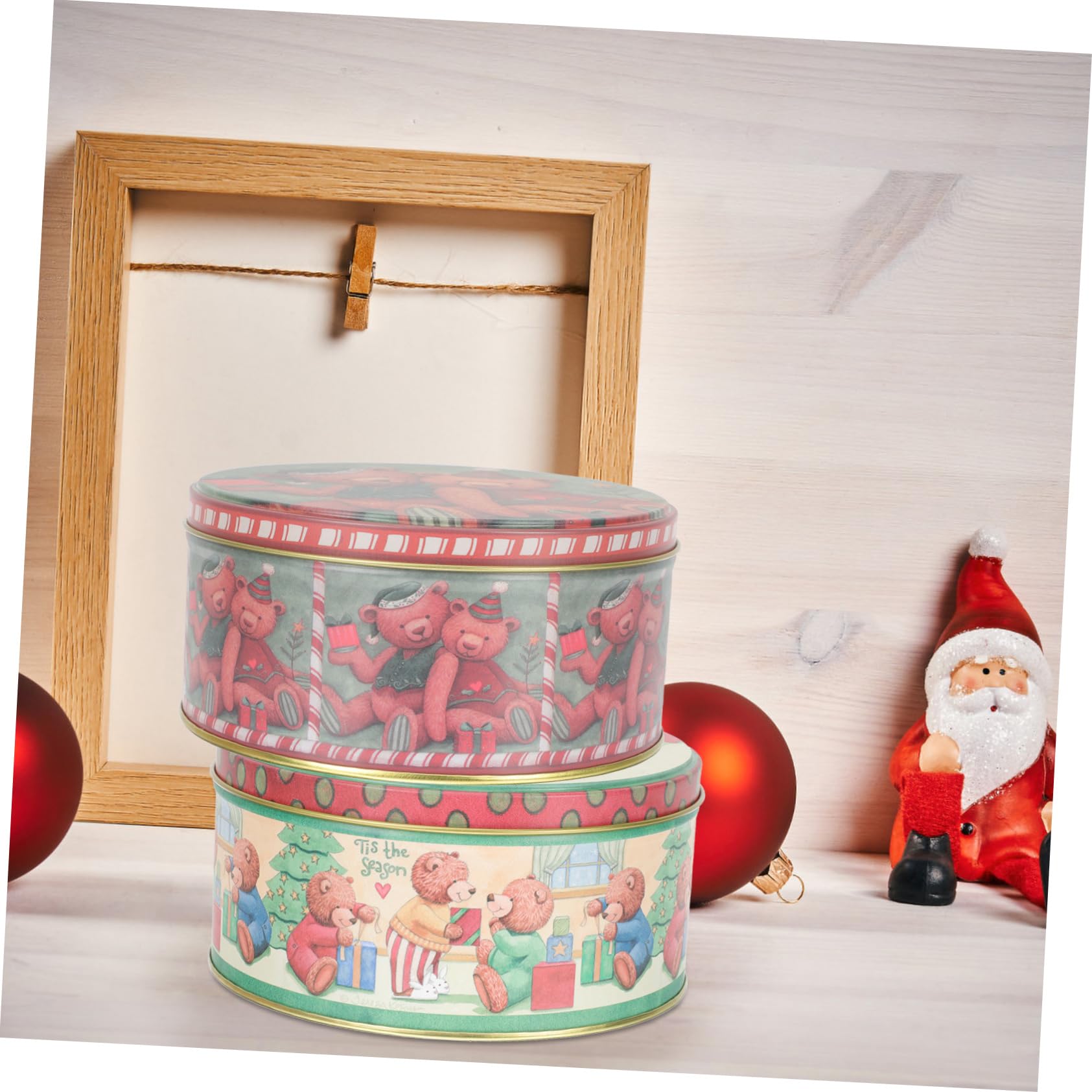 IMIKEYA 2 Sätze Vorhandenes Angebot Weihnachtssüssigkeiten Set Geschenkkartons Weihnachten Cupcake-boxen Keksdose Festival-süßigkeiten-fall Cartoon-süßigkeiten-fall Weißblech 4 Stück * 2
