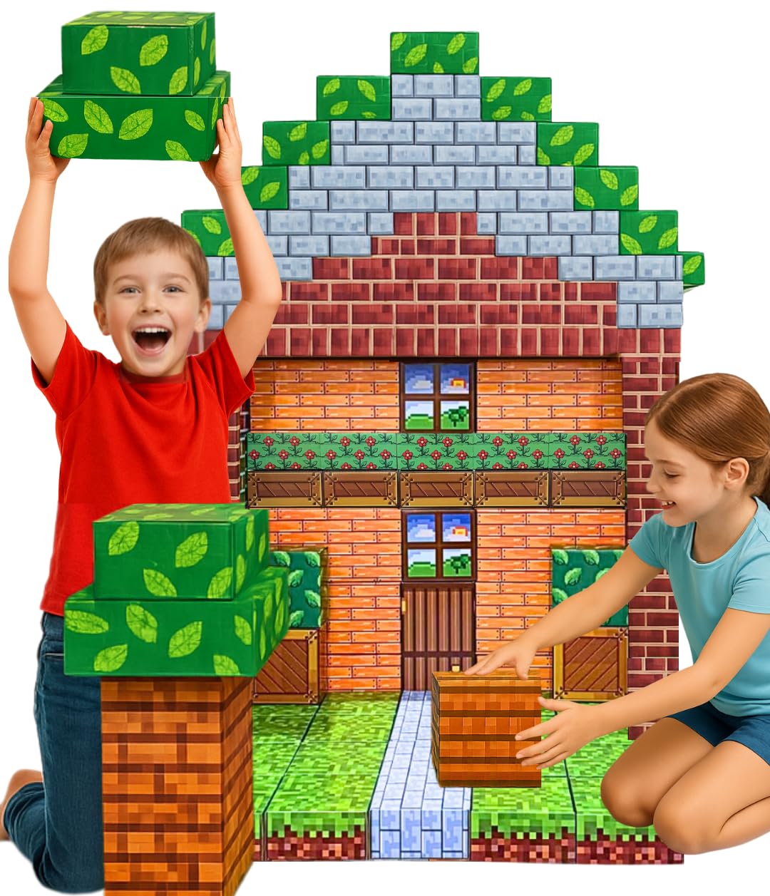 Amazon.com: BVGME PixelStackers 100 Jumbo Building Blocks for