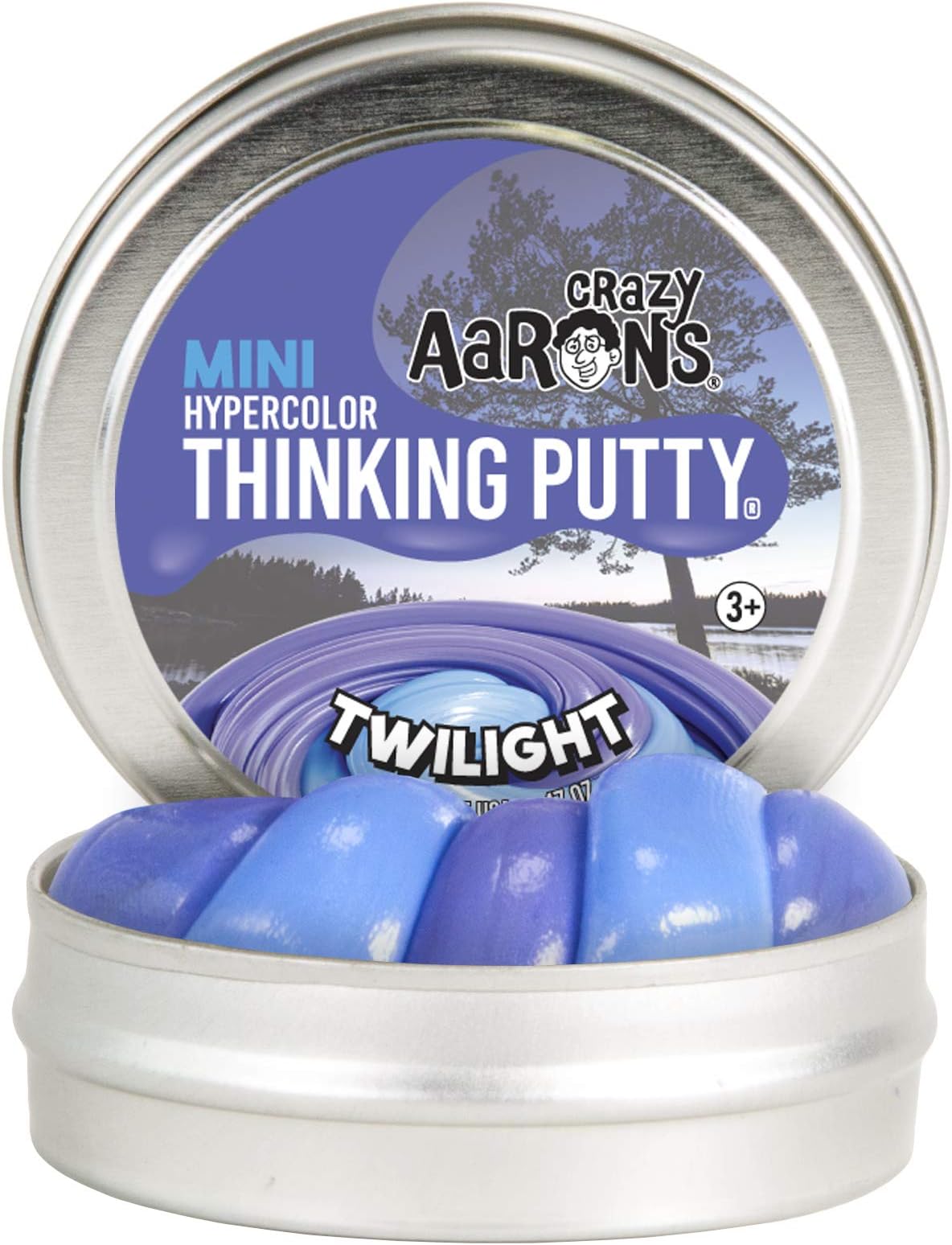 Crazy Aaron's Thinking Putty, Twilight, 2'' L, Hyper Color