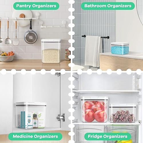 Miniatura 2 de Contenedor de almacenamiento versátil con tapa desplegable y cuchara, contenedor de harina de arroz, contenedor de almacenamiento de alimentos para