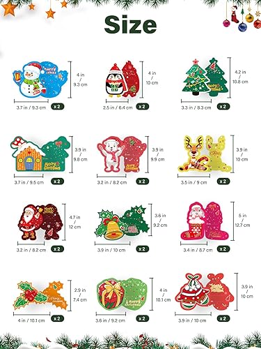 Miniatura 3 de Llaveros con temática navideñacolgantes con tarjetas de regalo de intercambio para niños y niñas, recuerdos de fiesta, calendario de cuenta