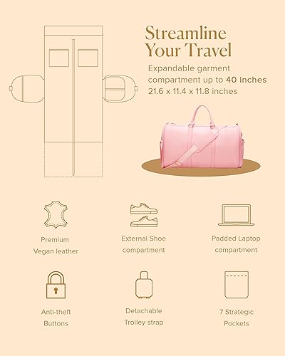 Miniatura 6 de Convertible Garment Bags for Travel, Suit Bag Travel Carry On, Garment Duffle Bags for Travel, Garment Bags for Hanging Clothes Travel, Suit Travel