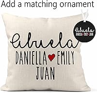 Vista 7 de Girls Love A Monogram Almohada para abuela – Regalos para abuela – Regalos para mamá de hija – Regalos para mamá – Almohada personalizada – Regalos