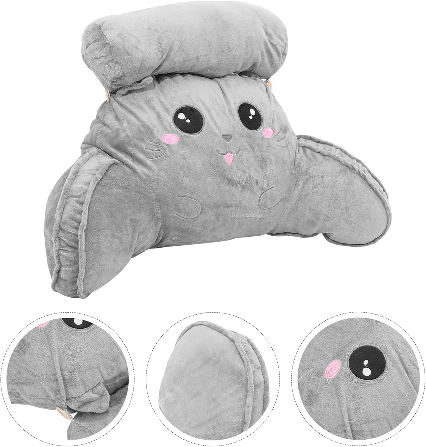 Pillow Arms Backrest Pillow Soft Bed Couch Floor Back Support for Neck Waist