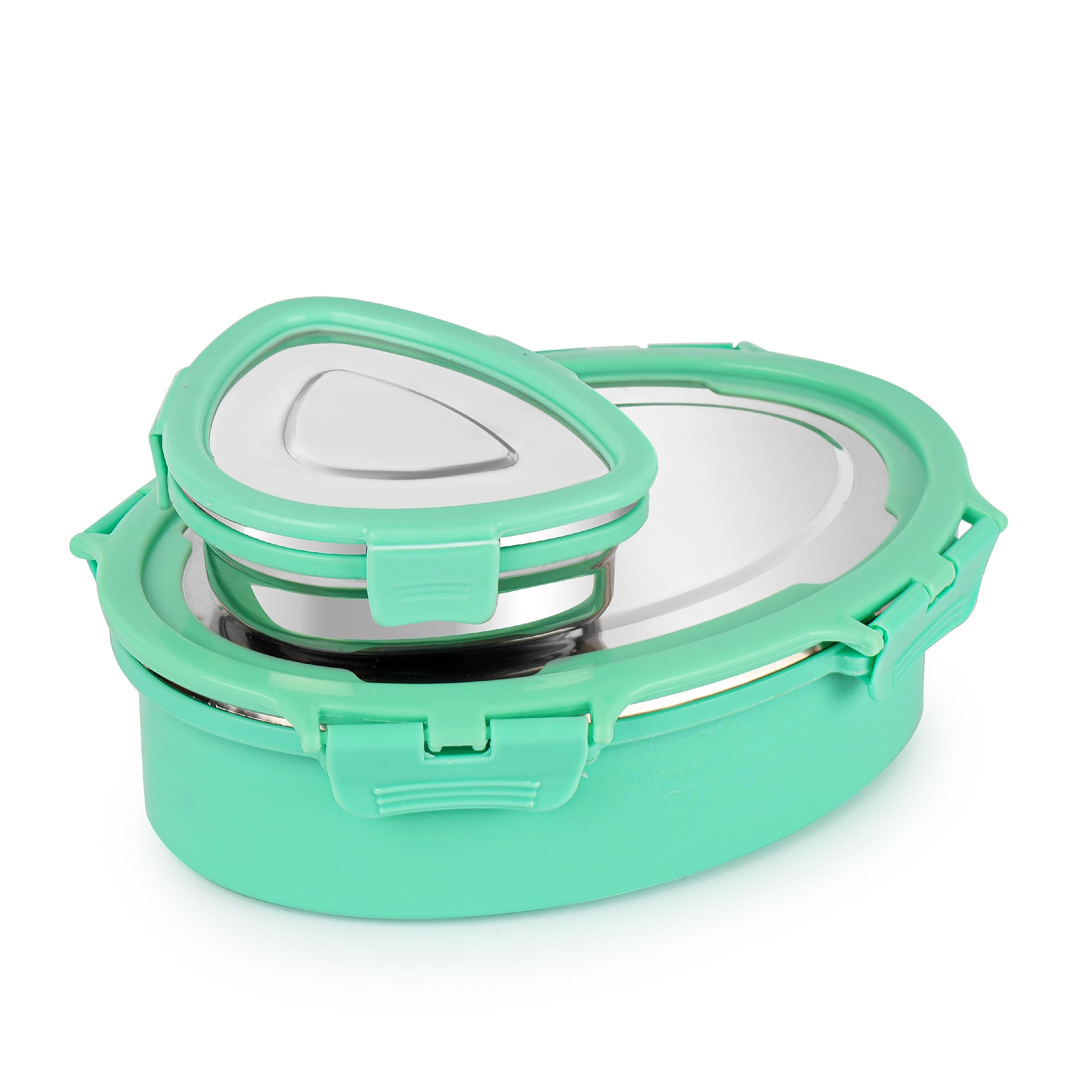 CELLO Oval Eat | 100% Food Grade | Leak Proof and Break Resistant | Ideal for School, College, Office and Outdoor Activities | 2 Containers Lunch Box, 775 ml, Green (B0CB3N37WV) Amazon Price History, Amazon Price Tracker