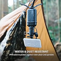 Vista 9 de ELECOM NESTOUT - Banco de energía para exteriores de 10000 mAh + panel solar de 4 paneles + 1 panel de luz flash LED Flash-1 de 1000 lúmenes