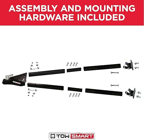 Miniatura 6 de TOWSMART Barra de remolque ajustable de acero, capacidad de 5,000 lb