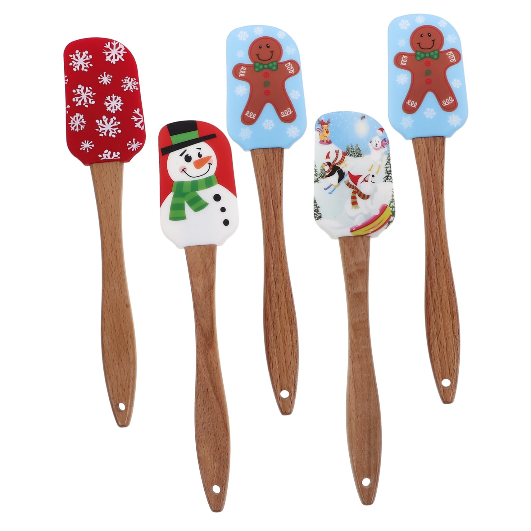 MAGICLULU 3 Sätze Silikon Sahne Spatel Backspatel Kuchenspatel Backzubehör Plätzchen Dekorations Backwerkzeug Set Ofenmatte Praktischer Backpinsel Haushalts Backwerkzeug 5 Stück * 3