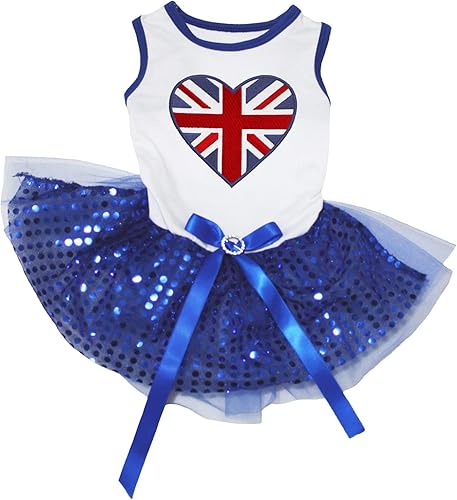 Miniatura 8 de petitebella cachorro perro ropa nacional corazón tema mascota vestido, XS, España