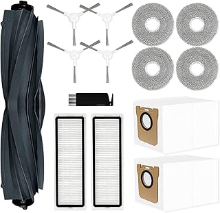 Replacement Accessories Compatible with Dreame L10S Ultra Parts Vacuum Cleaner 14PCS Includes 1 Rubber Brush, 4 Side Brushes, 4 Mop Cloths, 2 Filters, 2 Dust Bags &1 Cleaning Brush，NOT L10S Pro Ultra