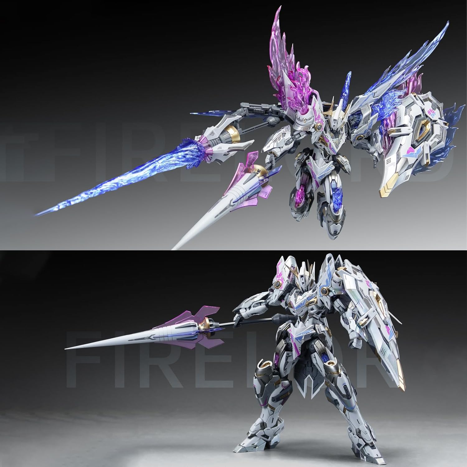 Pipigirl Genuine License Plastic Model Action Figures Kits, Flame Soul Emperor of Flame Fire Lord, 8.66in Mecha Model, 1:100 Collectible Easy to Assemble Action Figures