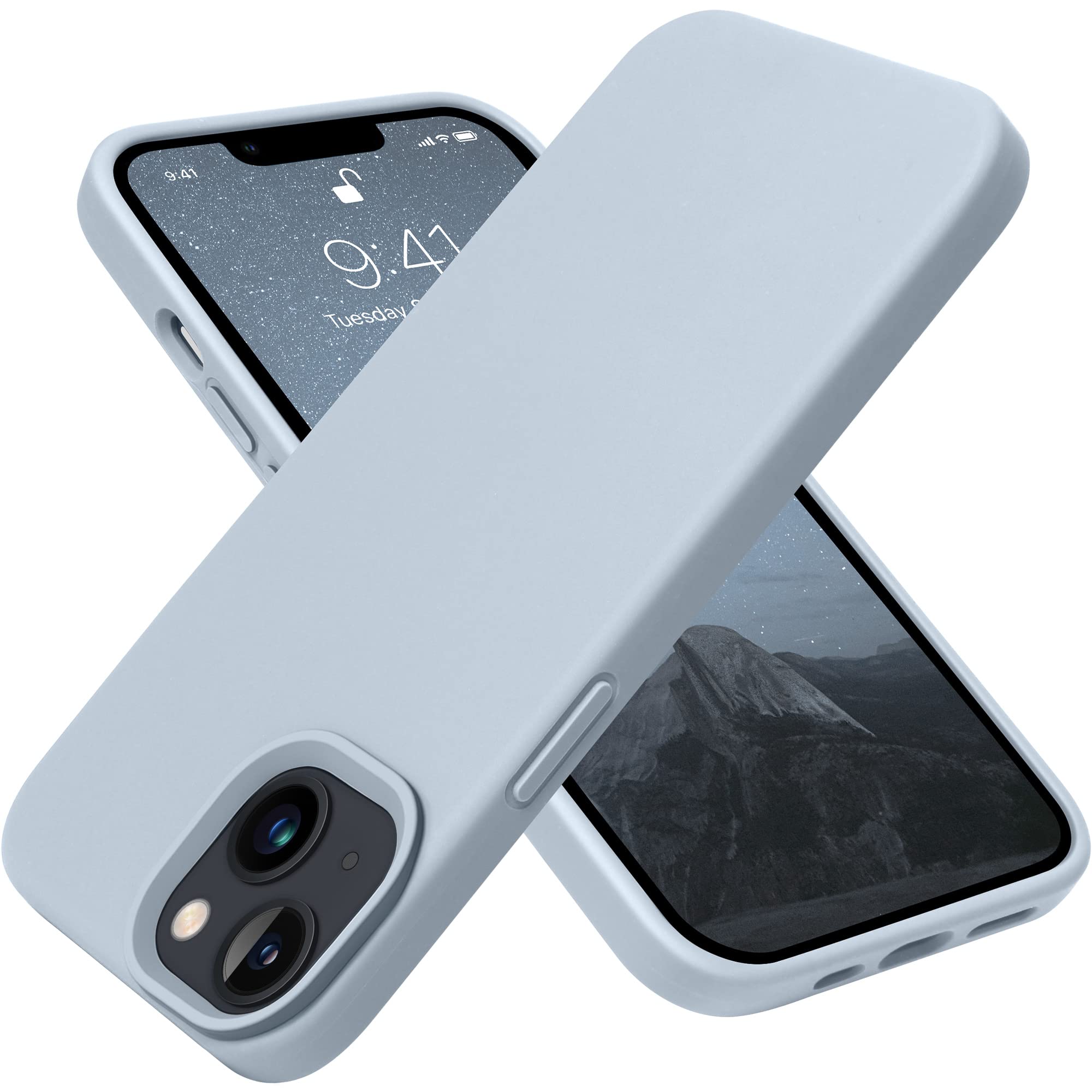 OTOFLY Designed for iPhone 13 Case, Silicone Shockproof Slim Thin Phone Case for iPhone 13 6.1 inch Nattier Blue