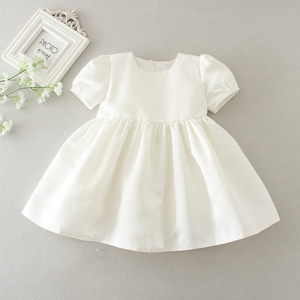 Selene Ricamo Pizzo Battesimo Abito con Cofano e Pizzo Cappotto Bambine Bambini Formale Matrimonio Festa di Compleanno Damigella d'onore Bambino Battesimo Abito