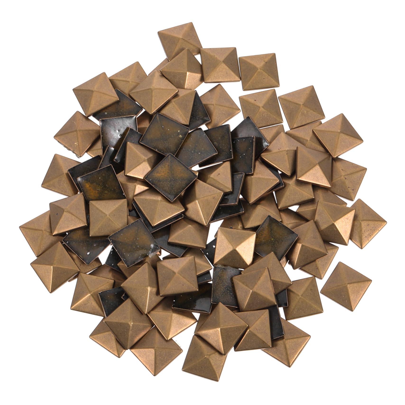 DOITOOL DIY Material Pcs Pyramid Spike Rivet Studs Metal Copper Ironing Sheet for Craft Projects