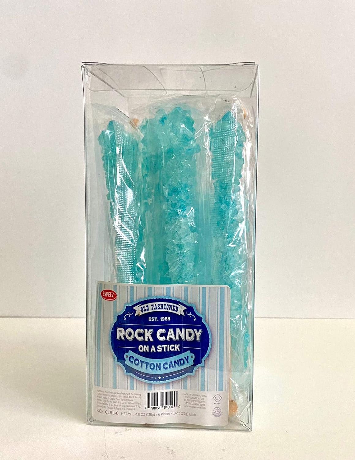 Extra Large Rock Candy On A Stick Cotton Candy Flavored